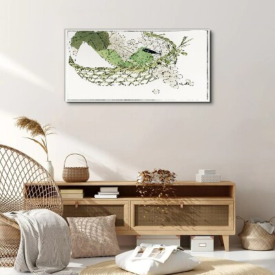 Green fruit basket Print on canvas