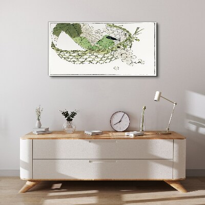 Green fruit basket Print on canvas