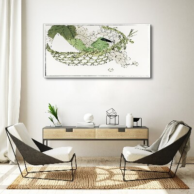 Green fruit basket Print on canvas