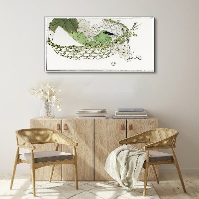 Green fruit basket Print on canvas