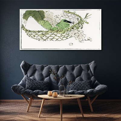Green fruit basket Print on canvas