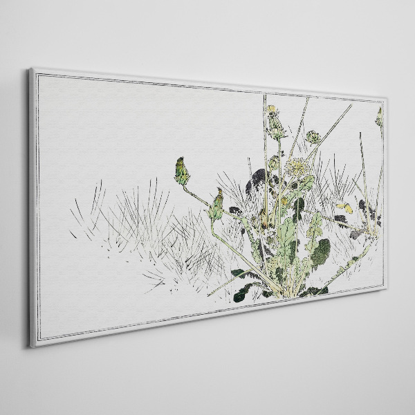 A plant landscape in delicate tones Canvas wall art