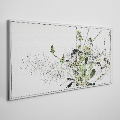 A plant landscape in delicate tones Canvas wall art