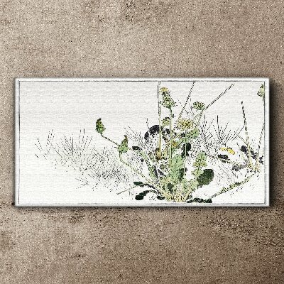 A plant landscape in delicate tones Canvas wall art