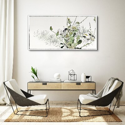 A plant landscape in delicate tones Canvas wall art