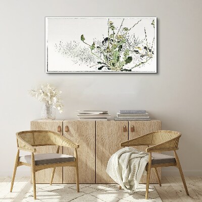 A plant landscape in delicate tones Canvas wall art