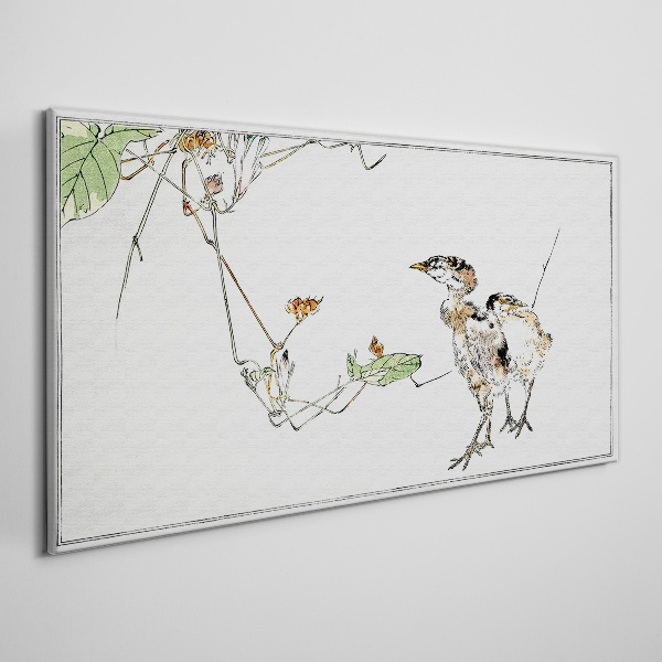 Birds among the vegetation Print on canvas