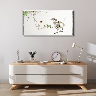 Birds among the vegetation Print on canvas