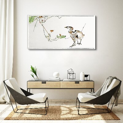Birds among the vegetation Print on canvas