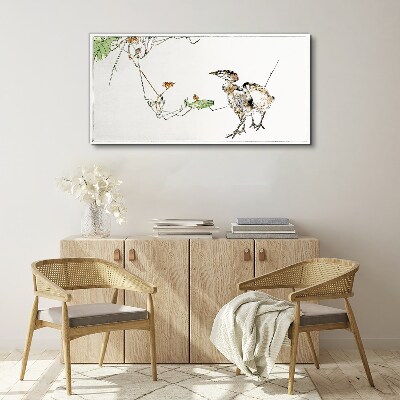 Birds among the vegetation Print on canvas