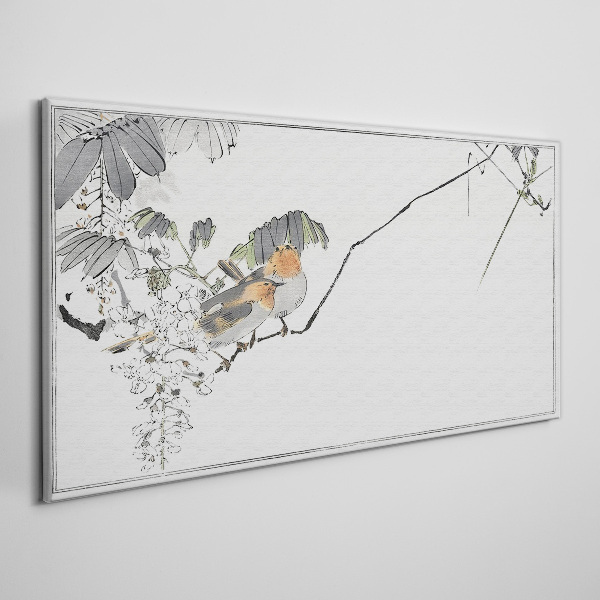 Birds on a branch Canvas wall art
