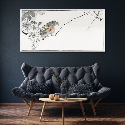 Birds on a branch Canvas wall art
