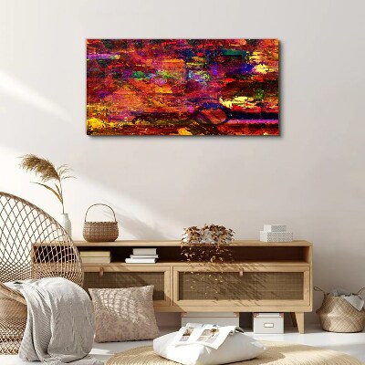 Colorful abstraction in intense colors Canvas wall art