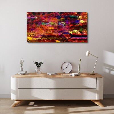 Colorful abstraction in intense colors Canvas wall art