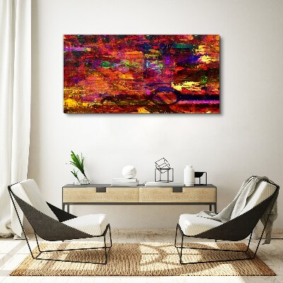 Colorful abstraction in intense colors Canvas wall art