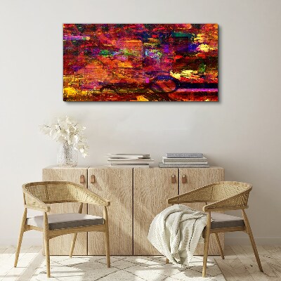 Colorful abstraction in intense colors Canvas wall art