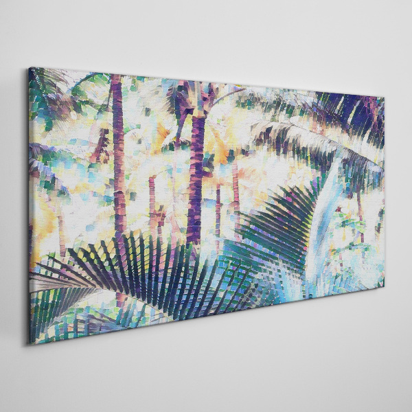 Tropical landscape in pastel colors Print on canvas