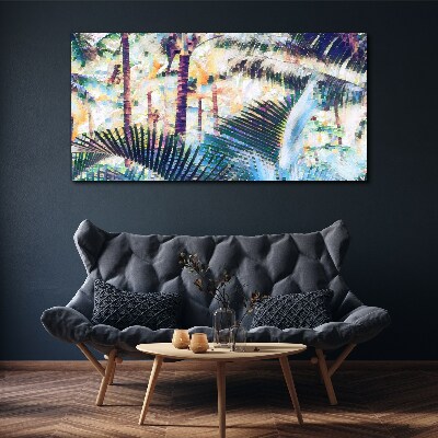 Tropical landscape in pastel colors Print on canvas