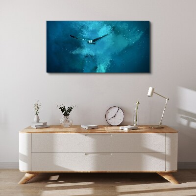 A bird in the blue space Canvas wall art