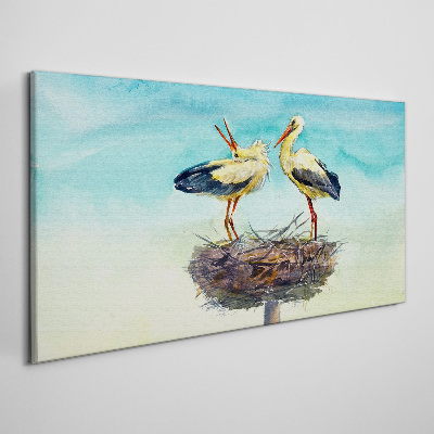 Animals birds swans Canvas Wall art