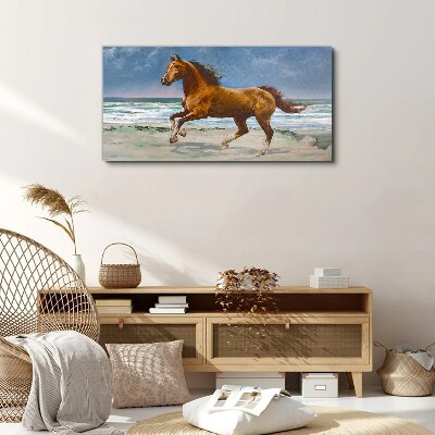 Galloping Horse by Unknown Artist Print on canvas