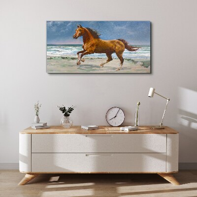 Galloping Horse by Unknown Artist Print on canvas