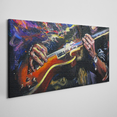 Abstract guitar music Canvas Wall art