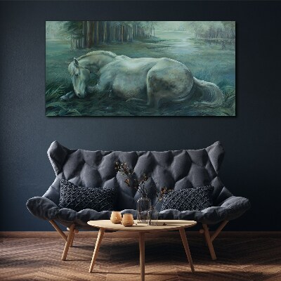 Forest horse nature Canvas Wall art