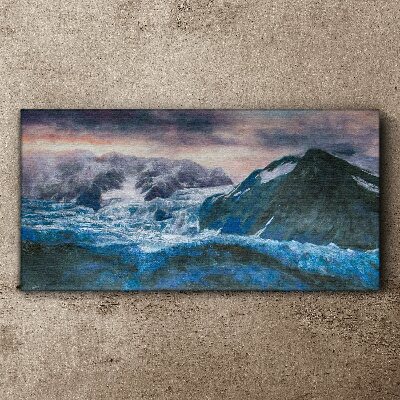 Icy mountain landscapes Canvas wall art