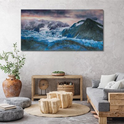 Icy mountain landscapes Canvas wall art