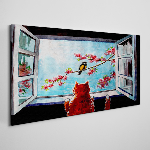 A window into the world of spring colors Print on canvas
