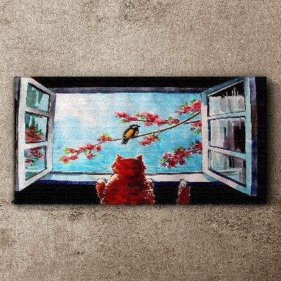 A window into the world of spring colors Print on canvas