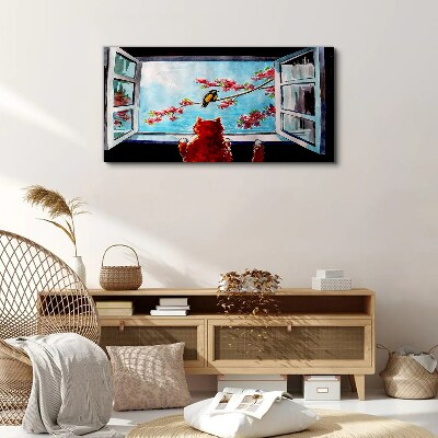 A window into the world of spring colors Print on canvas