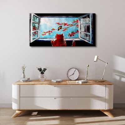 A window into the world of spring colors Print on canvas