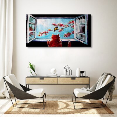 A window into the world of spring colors Print on canvas