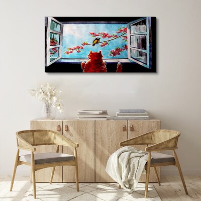 A window into the world of spring colors Print on canvas