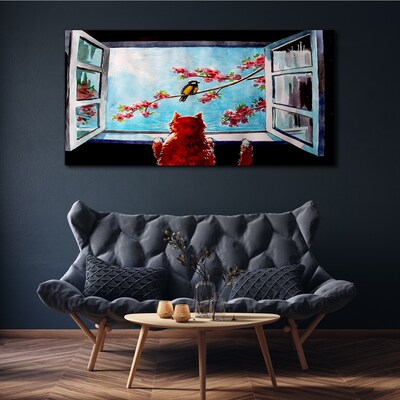 A window into the world of spring colors Print on canvas