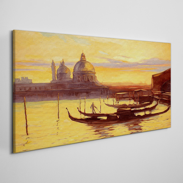The Golden Waters of Venice Print on canvas