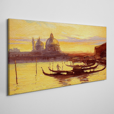 The Golden Waters of Venice Print on canvas