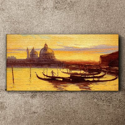 The Golden Waters of Venice Print on canvas
