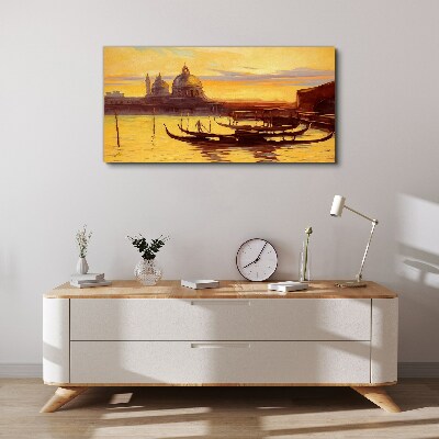 The Golden Waters of Venice Print on canvas