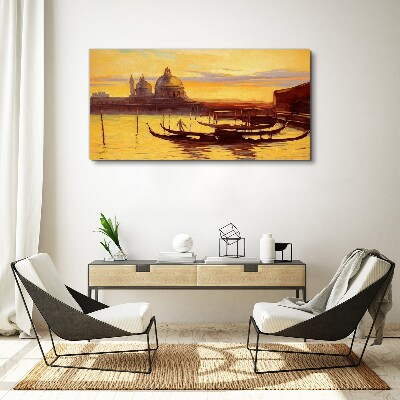 The Golden Waters of Venice Print on canvas