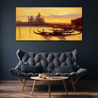 The Golden Waters of Venice Print on canvas