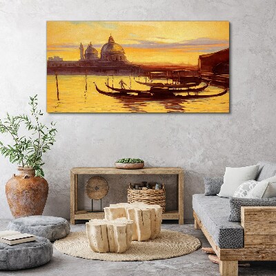 The Golden Waters of Venice Print on canvas