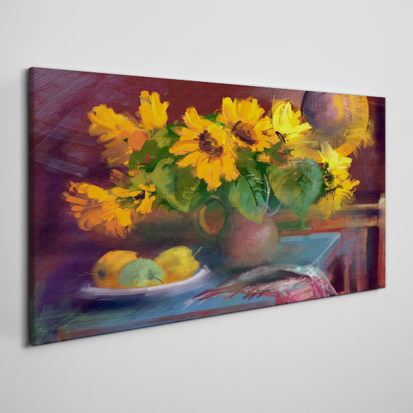 Sunflowers in a vase Canvas wall art