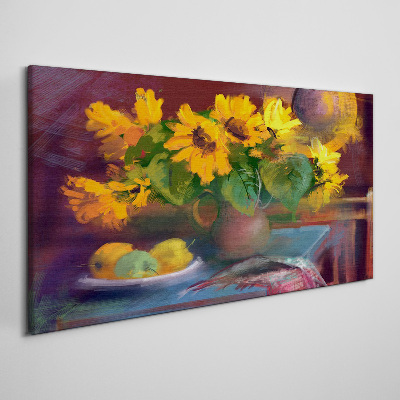 Sunflowers in a vase Canvas wall art