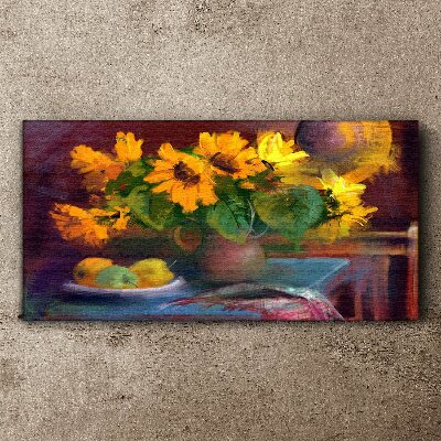 Sunflowers in a vase Canvas wall art