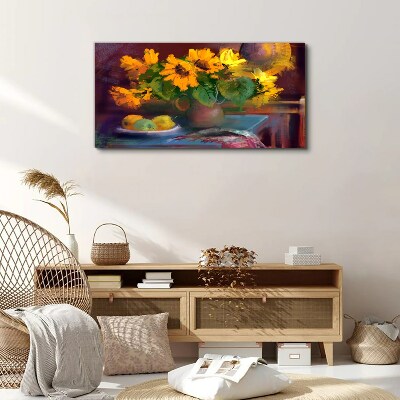 Sunflowers in a vase Canvas wall art