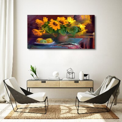 Sunflowers in a vase Canvas wall art