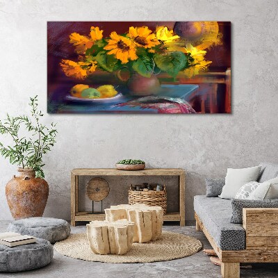Sunflowers in a vase Canvas wall art